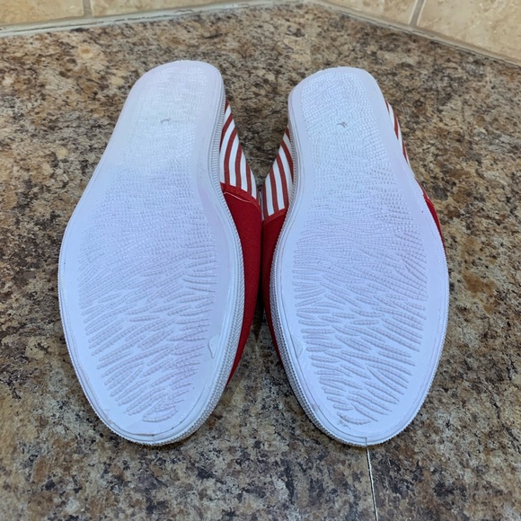 Oklahoma University Sooners College Red White Striped Sneakers Size 7 - Picture 8 of 8